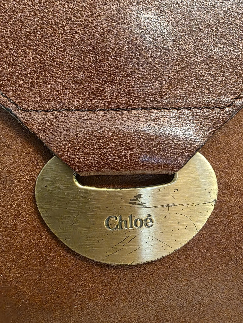 Chloe | Brown Leather Crossbody Bag - Picture 5 of 16